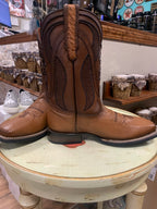 Cuadra Honey Ostrich Bovine Leather Laser Woven Square Toe