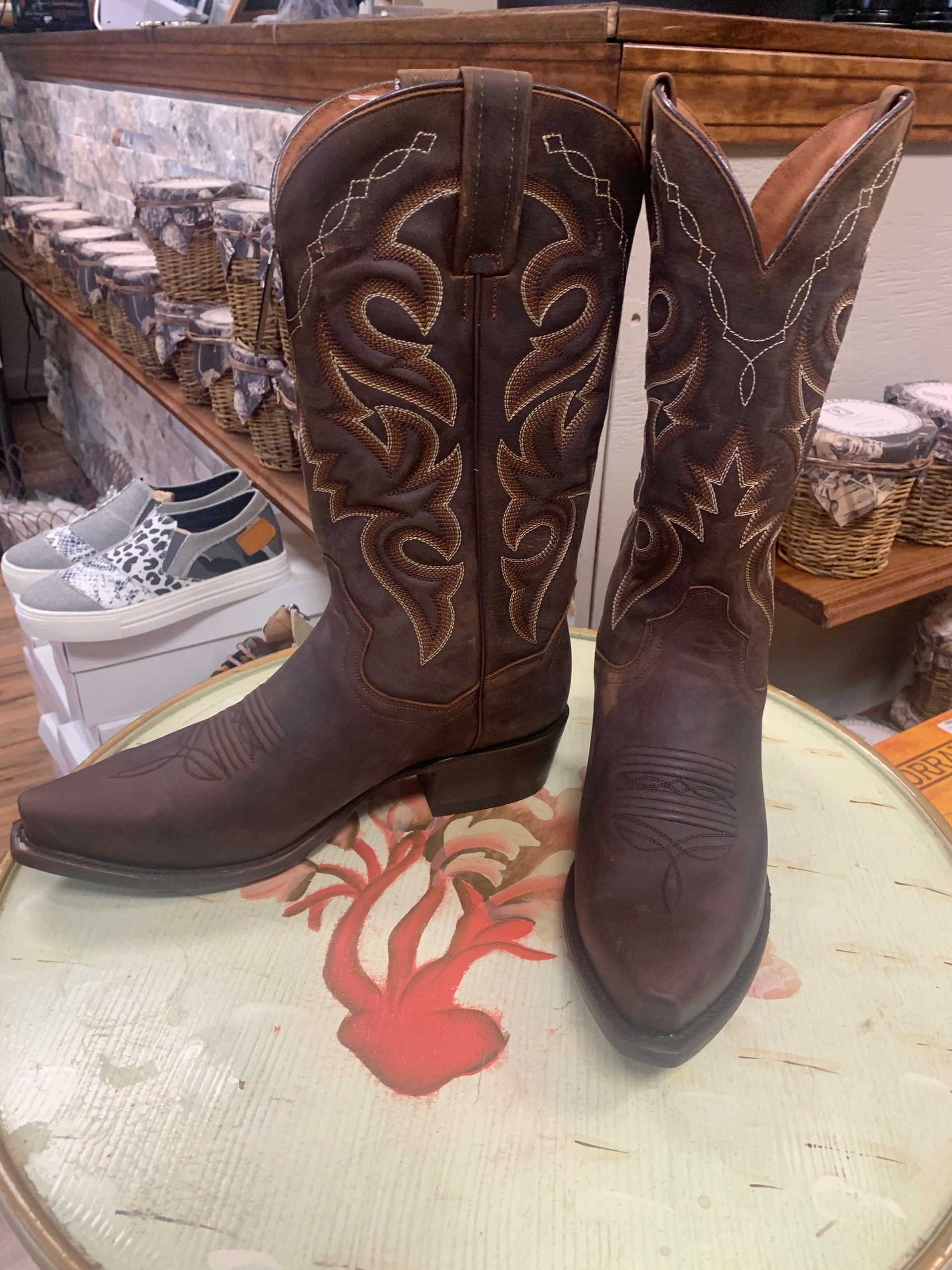 Dan Post Men s Bay Apache Snip Toe Western Boots 10