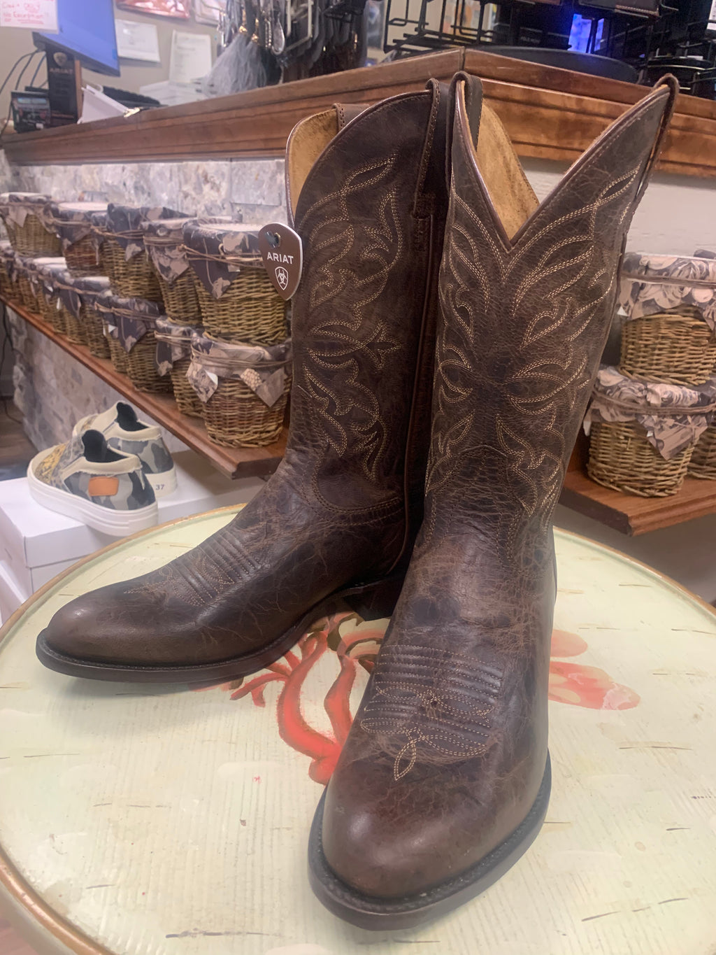 ARIAT MENS MAVERICK LOCO BROWN - ALMOND TOE
