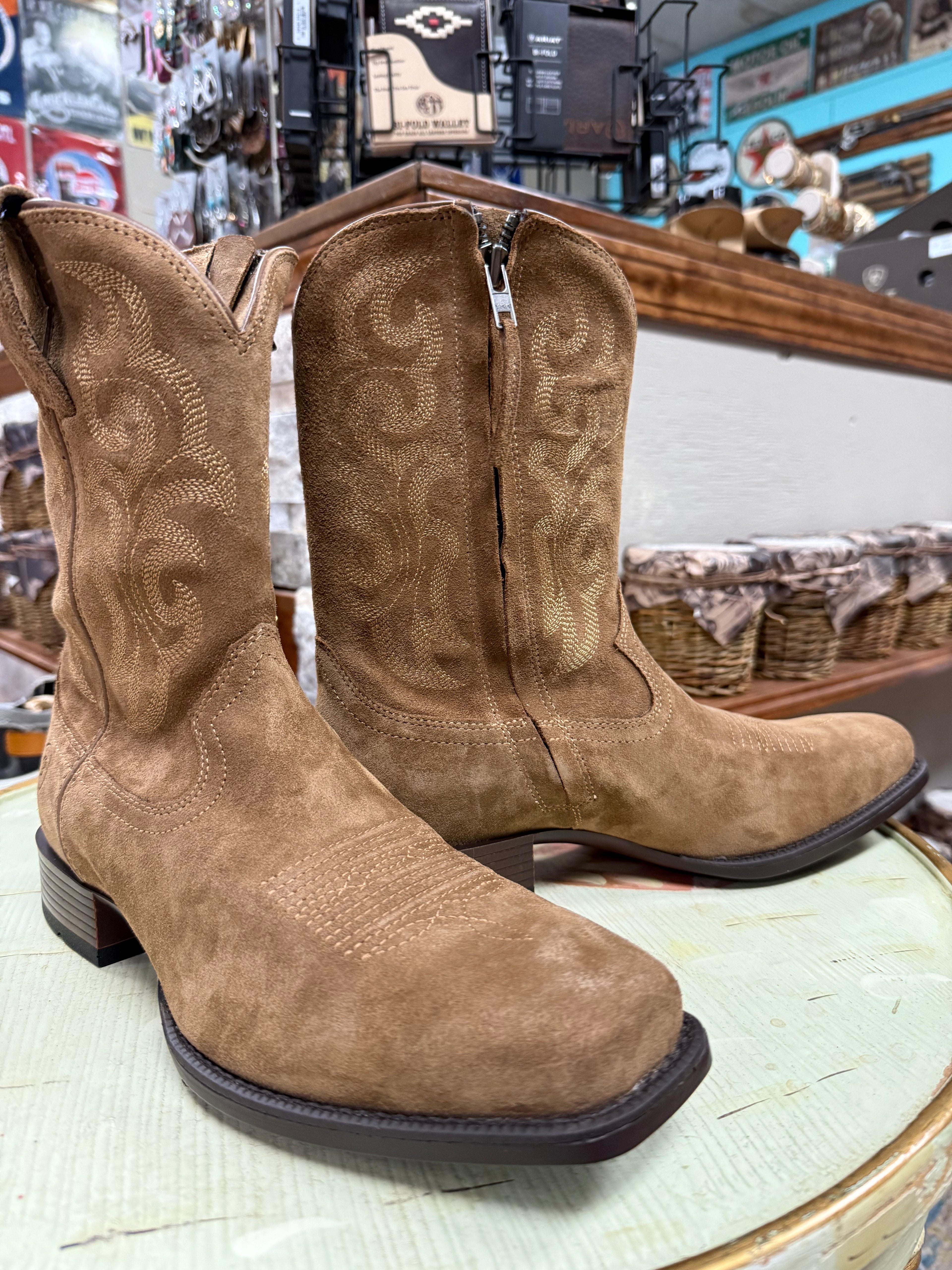 Ariat Men's Bodie Suede Western Boots - Square Toe