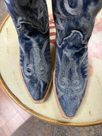 Dan Post Women's Denim Darlin' Tall Western Boots - Snip Toe
