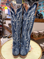 Dan Post Women's Denim Darlin' Tall Western Boots - Snip Toe