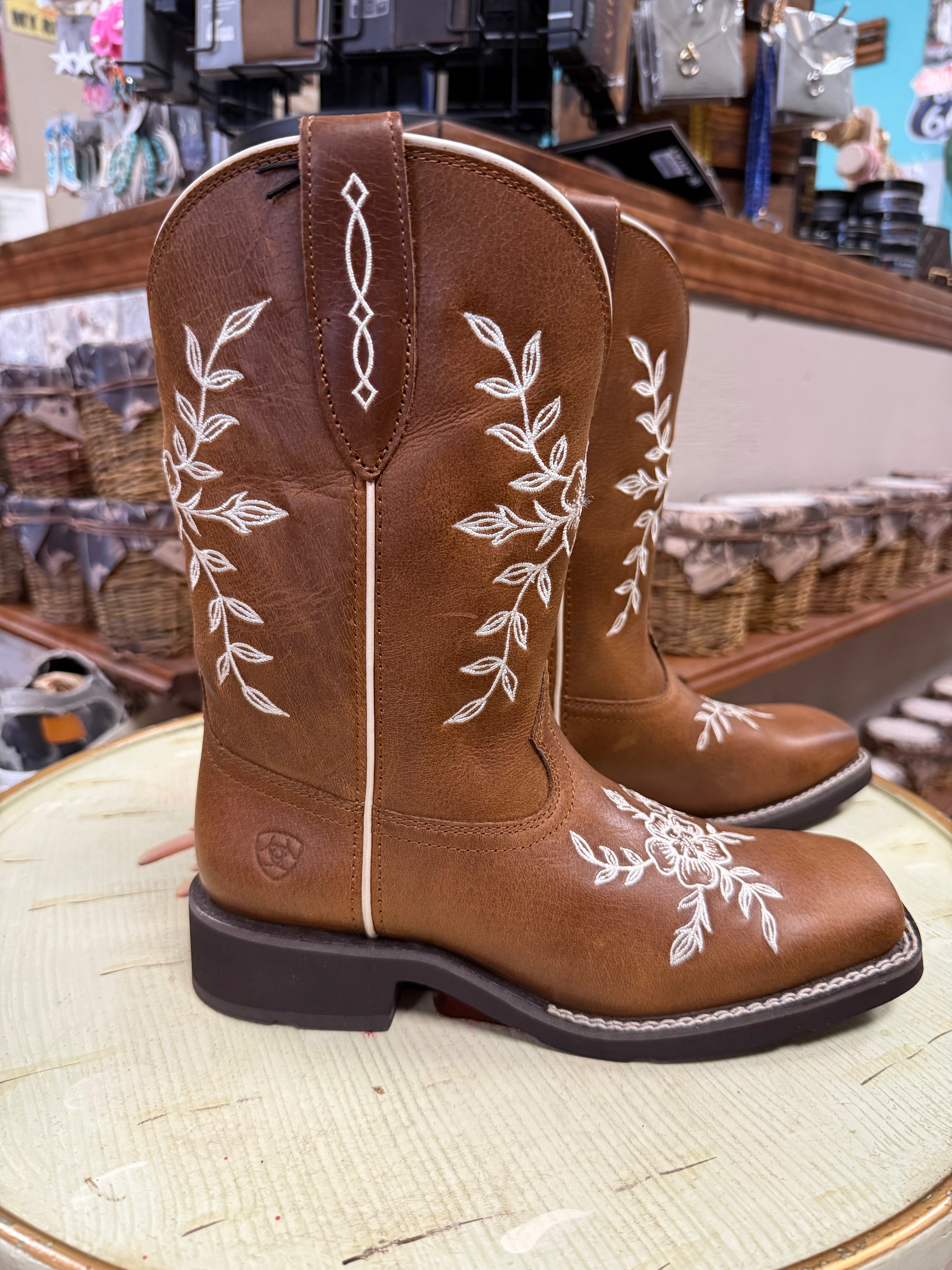 Ariat Women's Flora Country Cork Performance Western Boots - Broad Square Toe