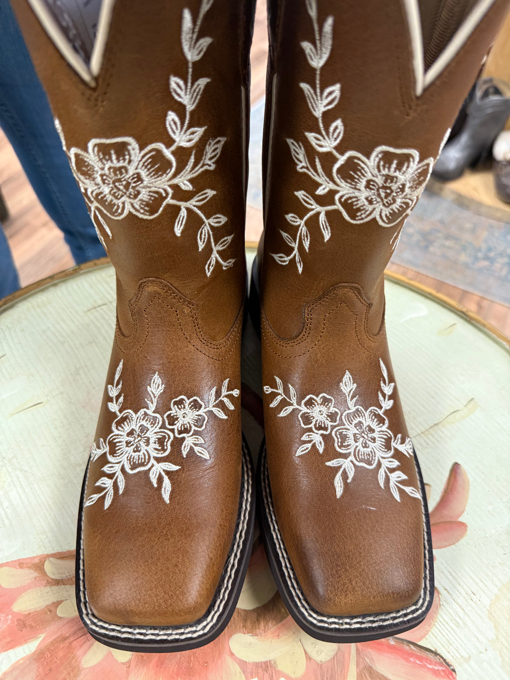 Ariat Women's Flora Country Cork Performance Western Boots - Broad Square Toe