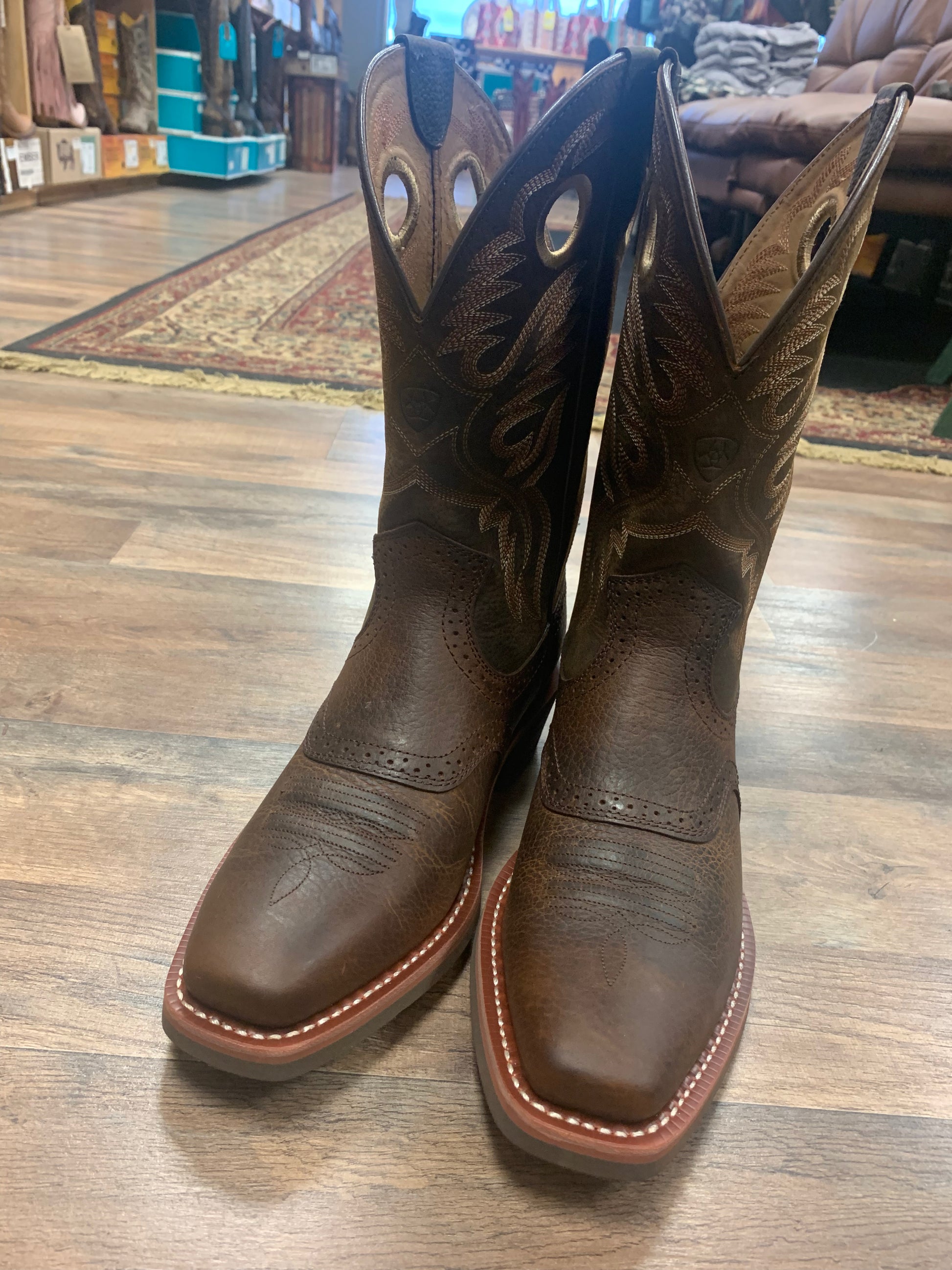 Bottes western marron homme Ariat Heritage Roughstock taille 13D neuves Bottes western marron homme Ariat Heritage Roughstock taille 13D neuves