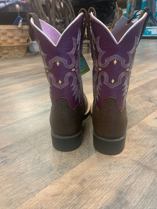 ARIAT LITTLE GIRLS' TOMBSTONE BOOTS - SQUARE TOE