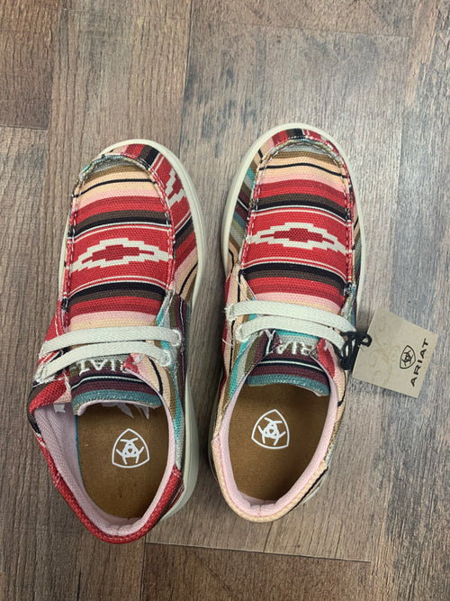 ARIAT GIRLS' CRUISER PASTEL SERAPE FLX FOAM LACE-UP CASUAL HILO - ROUND TOE