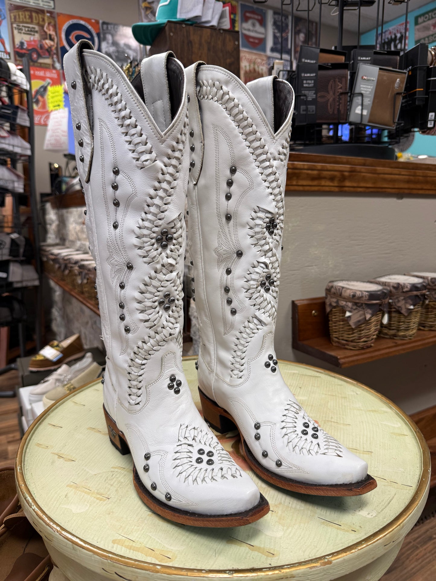 white whipstitch western boots
