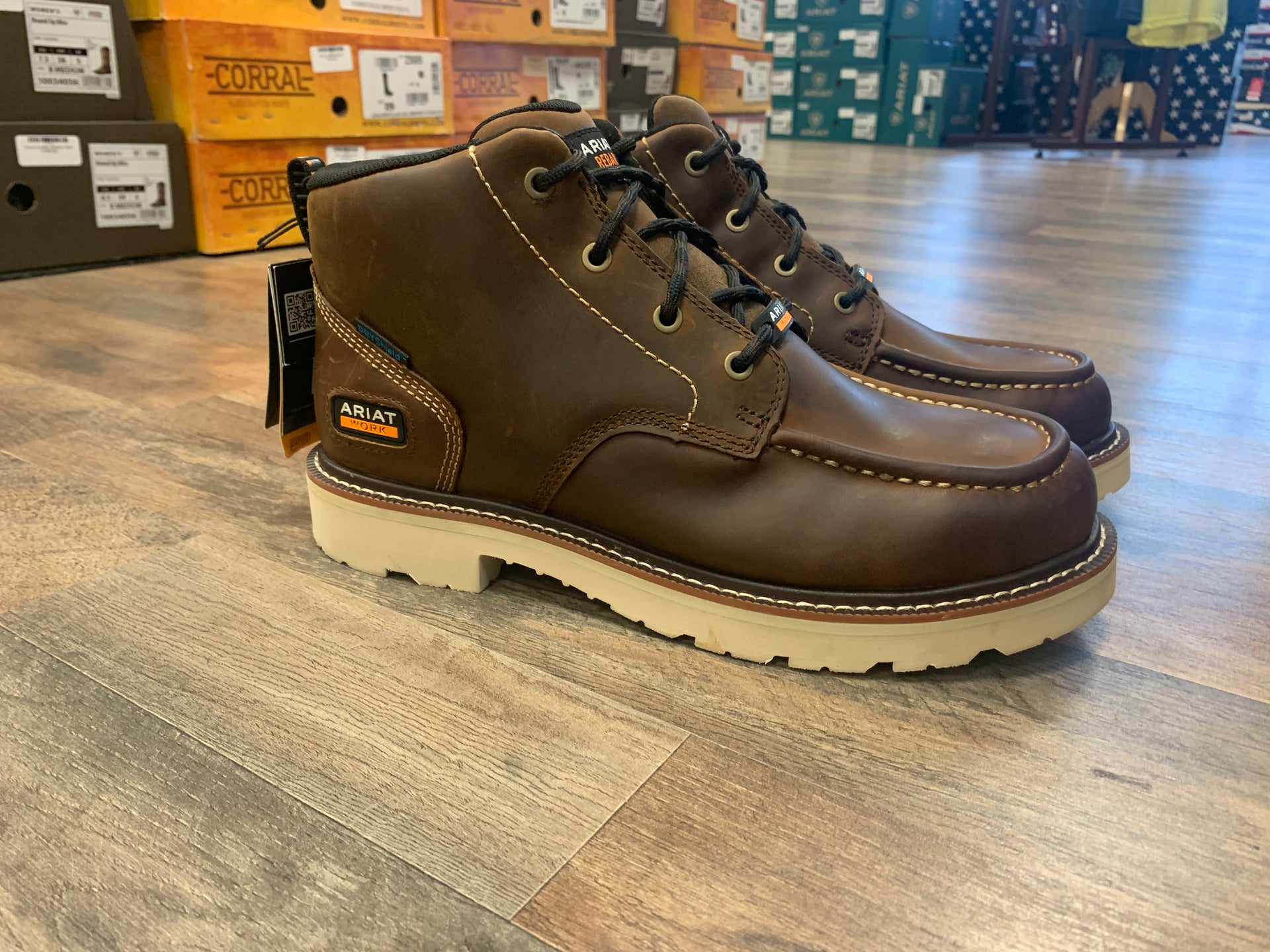 Ariat Boots Mens Size 9 Brown Leather Waterproof Chukka Work Ankle 10002183 Male Ariat Men main image 2
