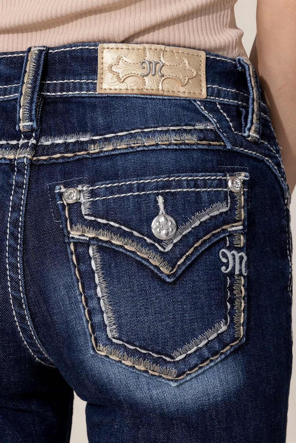 Static Saddle Stitch Bootcut Jean