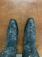 CORRAL LADIES GREY GLITTER INLAY/CRYSTALS SNIPED TOE BOOT STYLE A3672 - Boot N Shoot