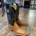R Watson Saddle Hornback Caiman Tail Square Toe Boots RW3010-2