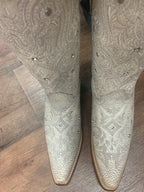 Corral Ladies Bone Crystal Embroidered White Snip Toe Boots Z5123