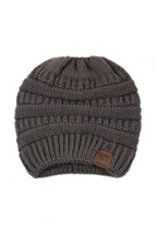 KNITTED PONYTAIL BEANIE