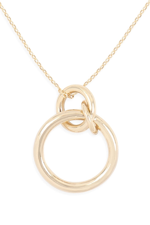 LINKED RING NECKLACE-GOLD