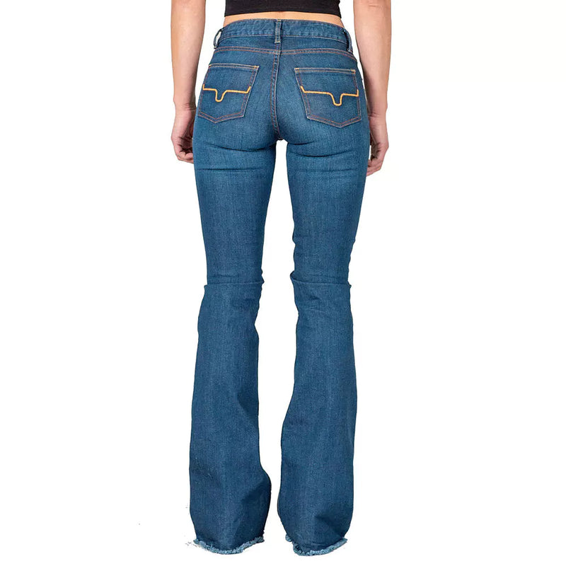 Kimes Ranch Women's Lola Mid Rise Flare Leg Jeans