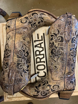 Corral Brown Glitter Inlay Studs A3228