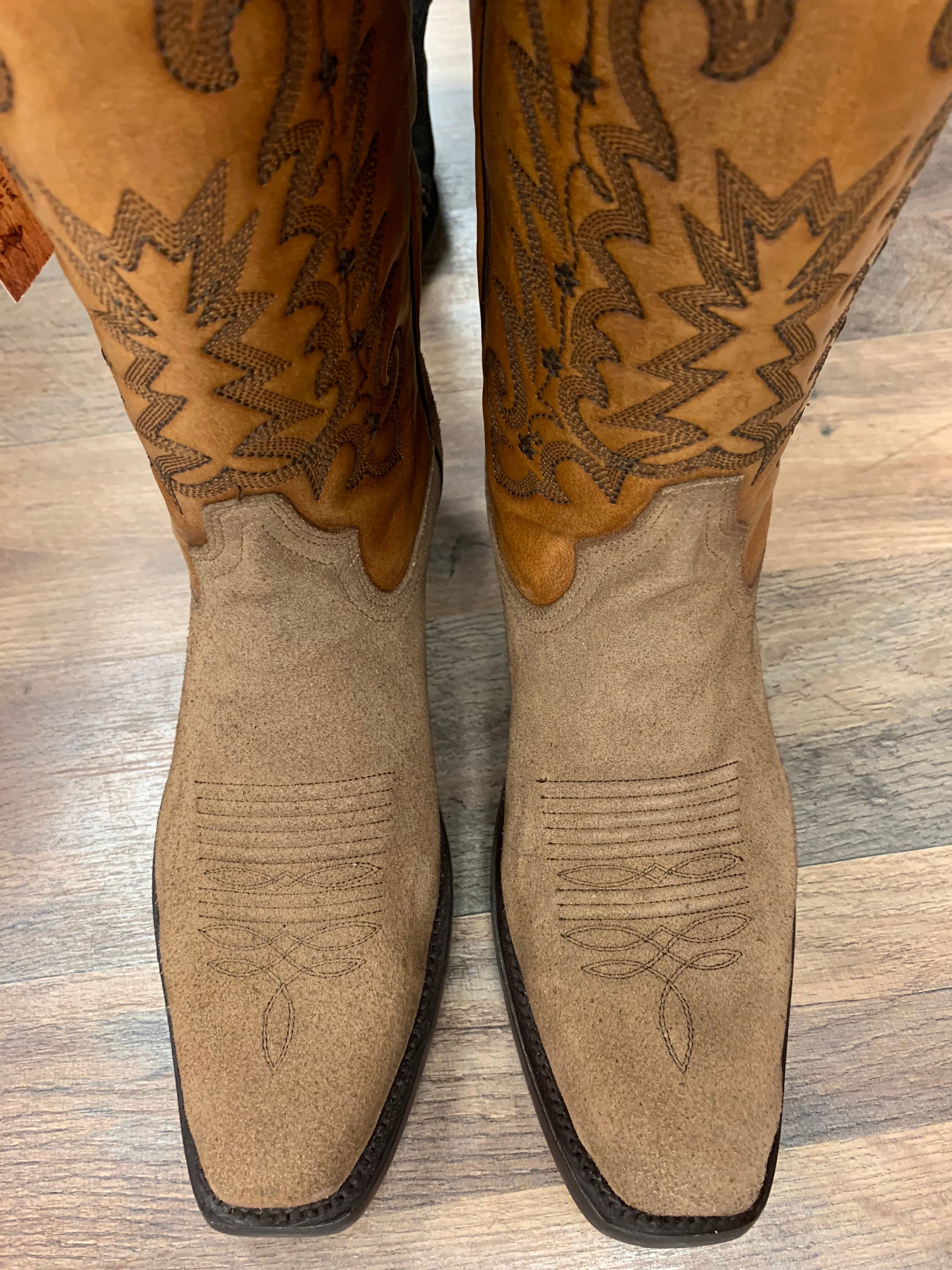Corral Mens Honey Suede Narrow Square Toe Boot A3694