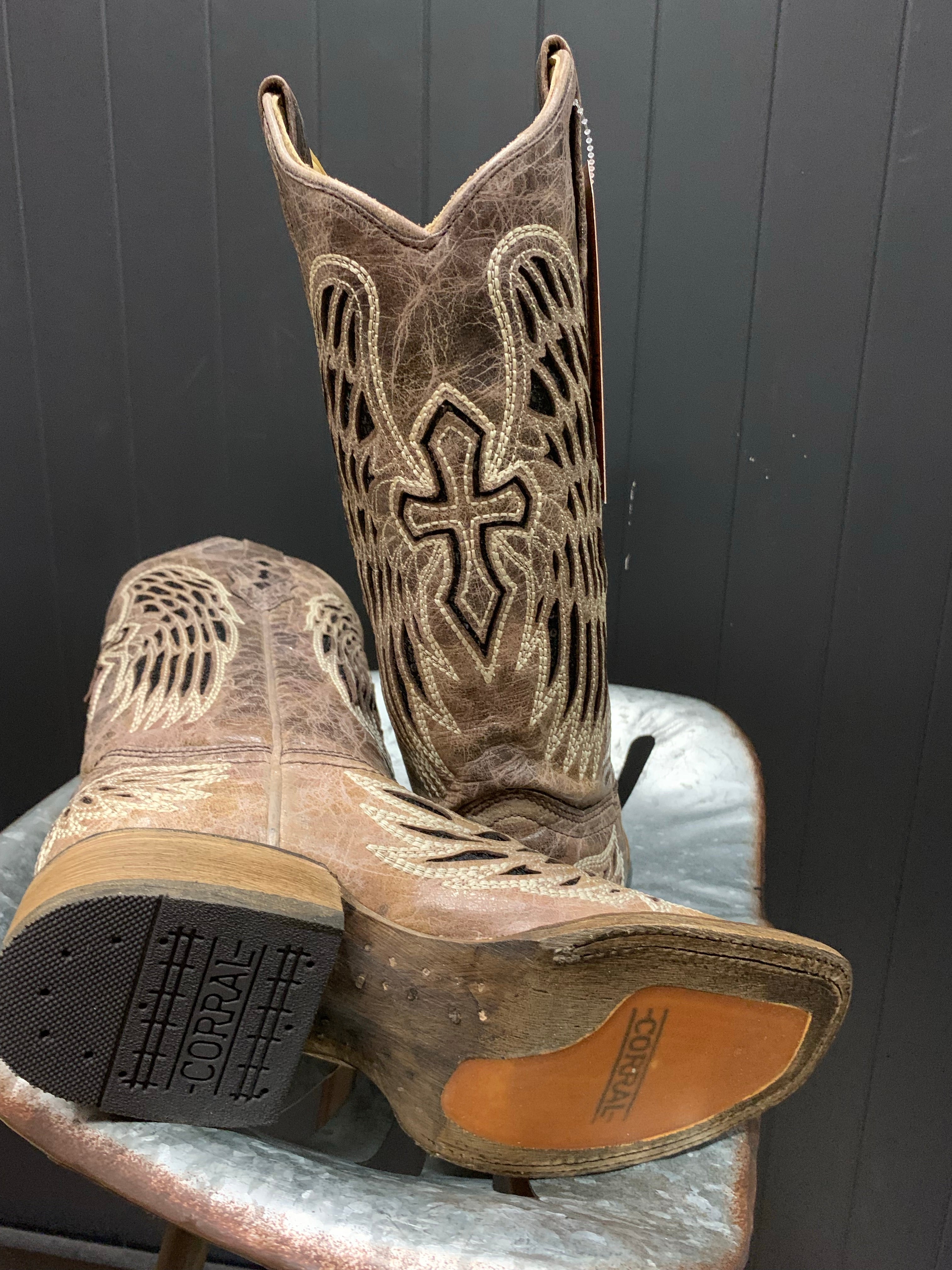 Boots with cross hot sale and wings