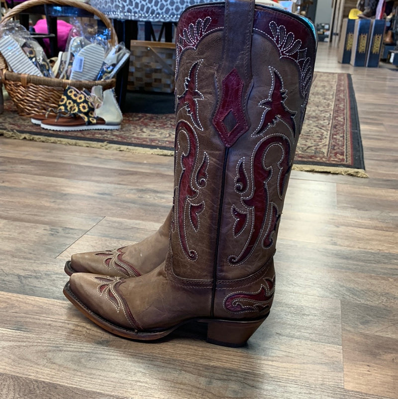 Corral Women's Orix Inlay & Embroidery Western Cowgirl Boots C3924