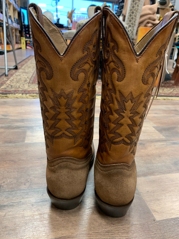 Corral Mens Honey Suede Narrow Square Toe Boot A3694