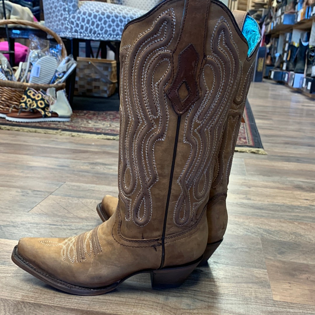 Corral Women's Shedron Inlay Snip Toe Western Boot C3869