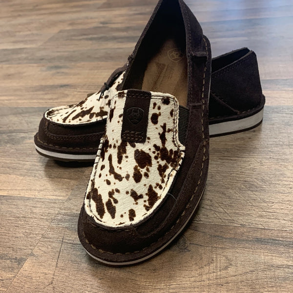 ARIAT CRUISER CHOCOLATE CHIP SUEDE/SPOTTED HAIR ON 10033932