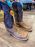 Corral Ladies Sand/Purple Embroidery Square Toe Boots A4252